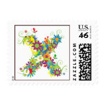 Flower Blossom Monogram X Postage