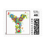Flower Blossom Monogram Y Postage