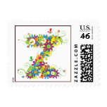 Flower Blossom Monogram Z Postage