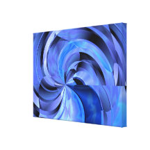 Flower Blues Abstract Canvas Wrap Stretched Canvas Prints