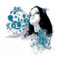 Flower Bomb Pinup Design t-shirts by modeink Flower Bomb Pinup Design t-shirts