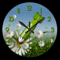 Flower Bomb wall clocks