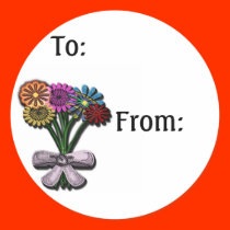 flower bouquet gift tag stickers by lissame73 flower bouquet gift tag stickers