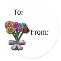 flower bouquet gift tag stickers by lissame73 flower bouquet gift tag stickers