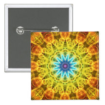 Flower Bouquet kaleidoscope Pinback Buttons
