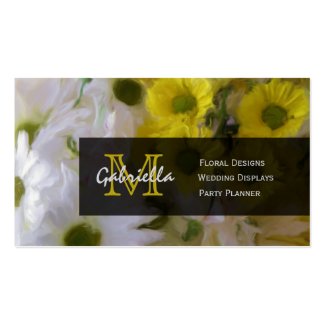 Flower Bouquet : Monogram Business Cards Pack Of Standard Business Cards