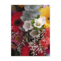 Flower bouquet postcards