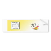 Flower Bouquet Wedding Water Bottle Label Bumper Stickers