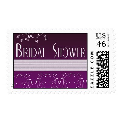flower bridal shower postage stamps