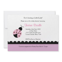 Flower Bug Lady Bug Baby Shower Invitation by tootsiedoodle Flower Bug Lady Bug Baby Shower Invitation