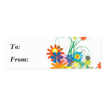 flower bunches of swirls vector business cards