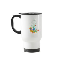 flower bunches of swirls vector mugs