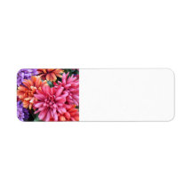 Flower Bursts Custom Return Address Labels