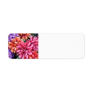 Flower Bursts Return Address Labels