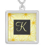 Flower Bursts Monogram Necklace