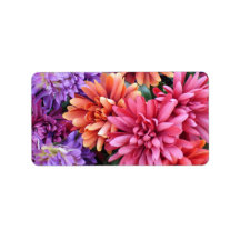 Flower Bursts Personalized Address Label