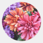 Flower Bursts Round Sticker