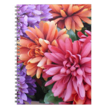 Flower Bursts Spiral Note Book