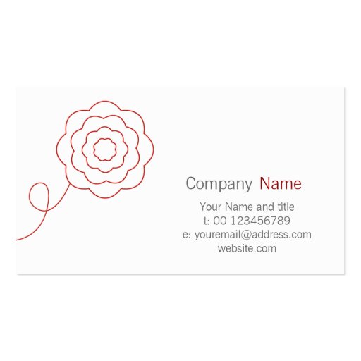 Flower Business Card (front side)
