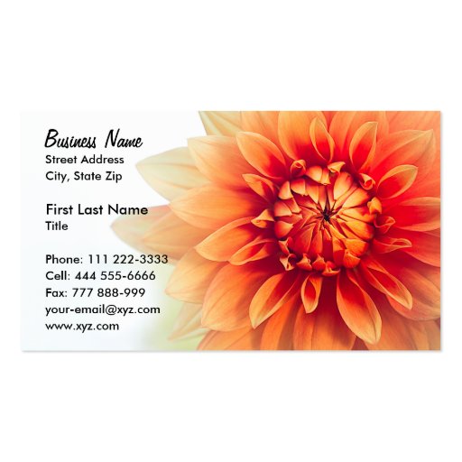 Flower Business Card Template (front side)