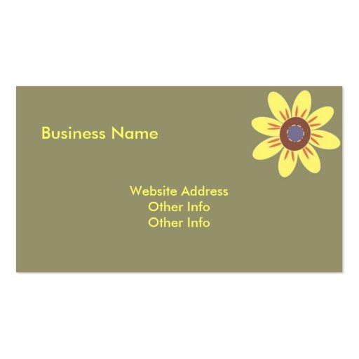 Flower Business Cards (back side)