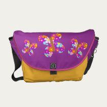 Flower Butterflies messenger bags