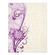 Flower & Butterfly Baby Shower Invitation