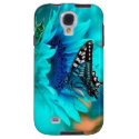 Flower & Butterfly Blue Galaxy 4 Cases