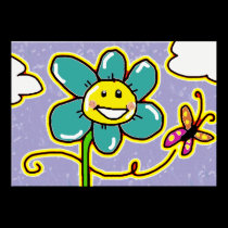 flower butterfly posters