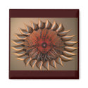 Flower cake eye mandala magnets