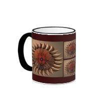 Flower cake eye mandala mugs by talisbird Flower cake eye mandala mugs
