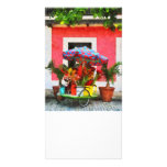 Flower Cart San Juan, Puerto Rico Custom Photo Card