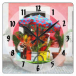 Flower Cart San Juan, Puerto Rico Wall Clocks