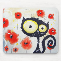 Flower cat mousepads