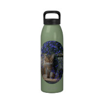 Flower Cat Oval Drinking Bottle