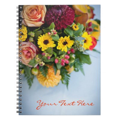 Flower Center Piece Notebook by SerendipitiGraphics