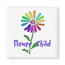 Flower Child Refrigerator Magnet