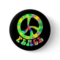 Flower Child Peace Buttons