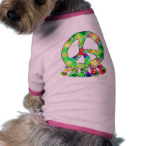 Flower Child Peace Dog T-Shirt pet clothing by wingedturtle Flower Child Peace Dog T-Shirt pet clothing