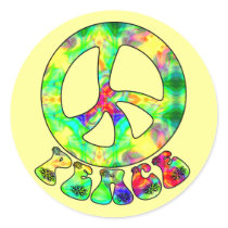 Flower Child Peace Stickers