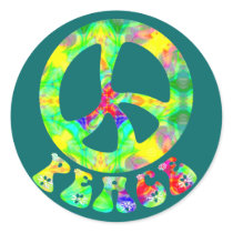 Flower Child Peace Stickers