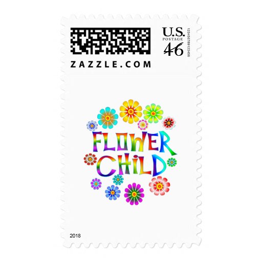 FLOWER CHILD POSTAGE STAMPS
