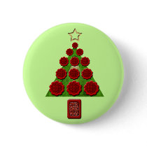 Flower Christmas Button