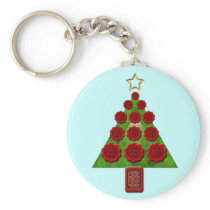 Flower Christmas Keychain