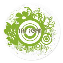 Flower Circle with Kanji for Courage stickers by samack Flower Circle with Kanji for Courage stickers