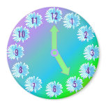 FLOWER CLOCK FRIDGE MAGNETS