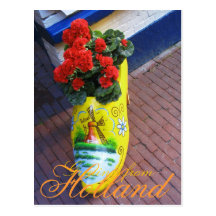 Flower Clog Greetings from Holland Postcard