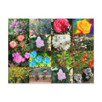 Flower Collage Postcard by squirrel27 Flower Collage Postcard