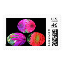 flower collage stamp