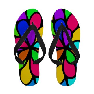 Flower Color Burst Sandals